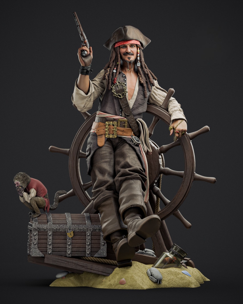 Captain Jack Sparrow STL Files 3D model